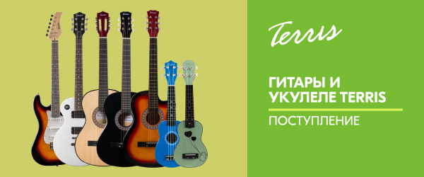 Поступление: гитары и укулеле Terris