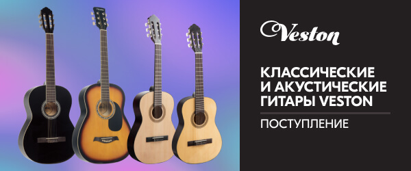 Поступление классических и акустических гитар VESTON